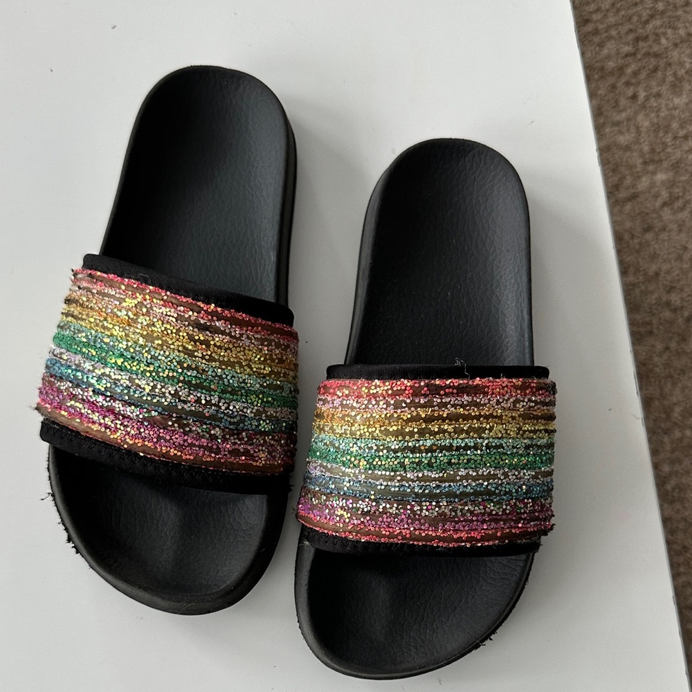 Colorful Glitter Slide Sandals